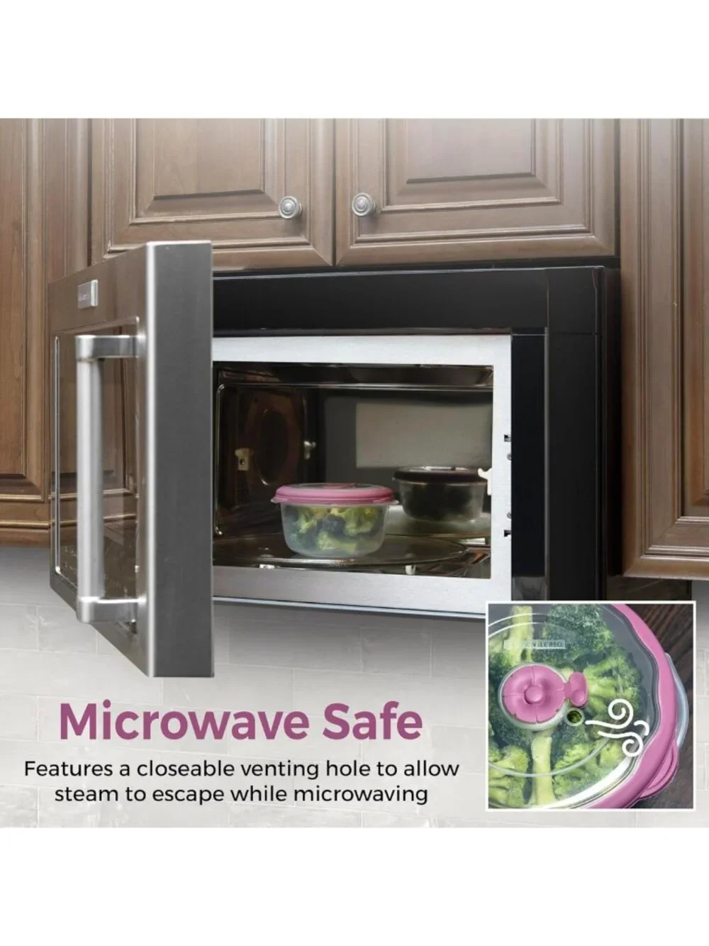 6-Piece 3.1 Cup Plastic Food Storage Bowls with Airtight Lids - Microwave